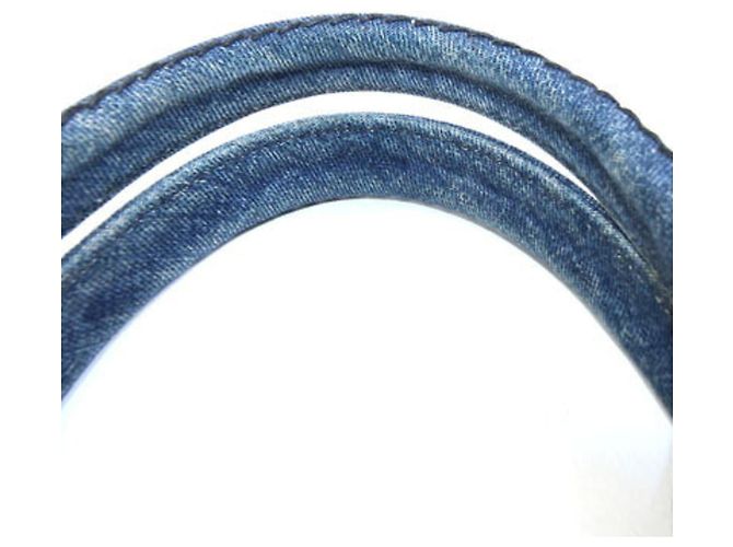 Bolsa Prada Canapa em denim azul - vista 6