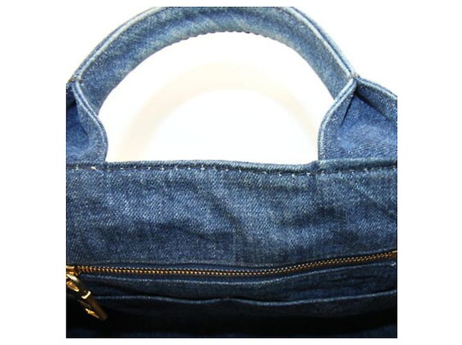 Bolsa Prada Canapa em denim azul - vista 9