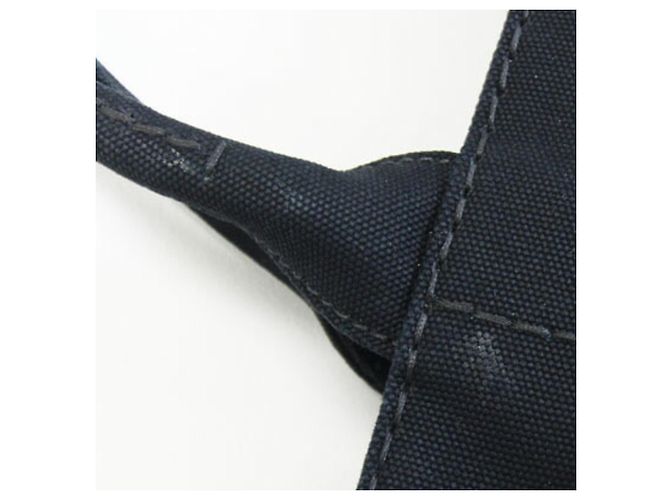 Prada Canapa Black Canvas Tote Bag - view 7