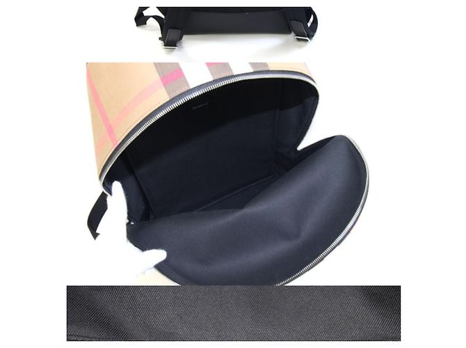 Zaino Burberry Jeff Check Marrone - vista 2