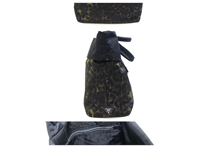 Bolso Tote Reversible Prada Negro Caqui - vista 2