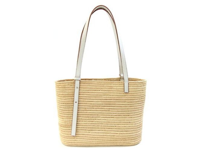 Bolso Bucket Cuadrado Anagram Loewe Blanco Beige - vista 2