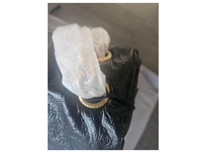 Borsa Balenciaga Monaco Chain Bag M in pelle di agnello nera Nero - vista 11