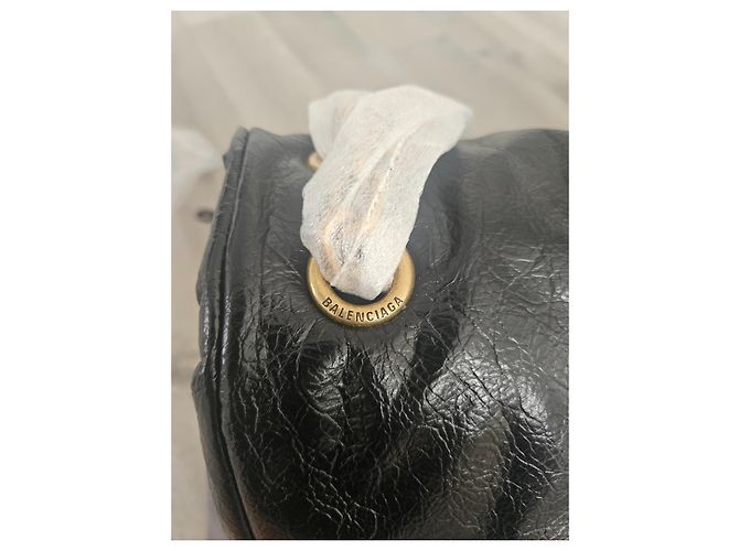 Borsa Balenciaga Monaco Chain Bag M in pelle di agnello nera Nero - vista 14