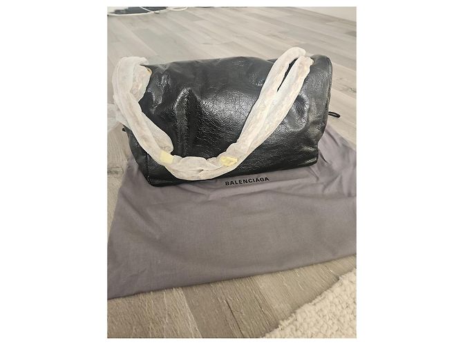 Borsa Balenciaga Monaco Chain Bag M in pelle di agnello nera Nero - vista 16