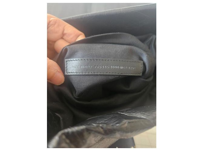 Borsa Balenciaga Monaco Chain Bag M in pelle di agnello nera Nero - vista 6