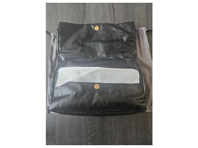 Borsa Balenciaga Monaco Chain Bag M in pelle di agnello nera Nero - vista 8
