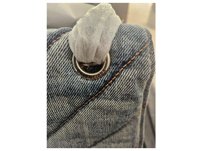 Borsa a tracolla in denim Balenciaga Blu - vista 12