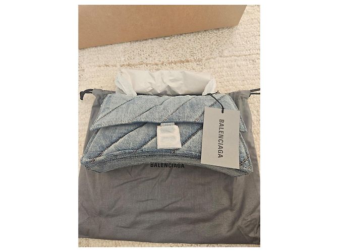 Borsa a tracolla in denim Balenciaga Blu - vista 14