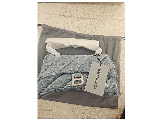 Borsa a tracolla in denim Balenciaga Blu - vista 2