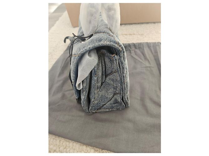 Borsa a tracolla in denim Balenciaga Blu - vista 4