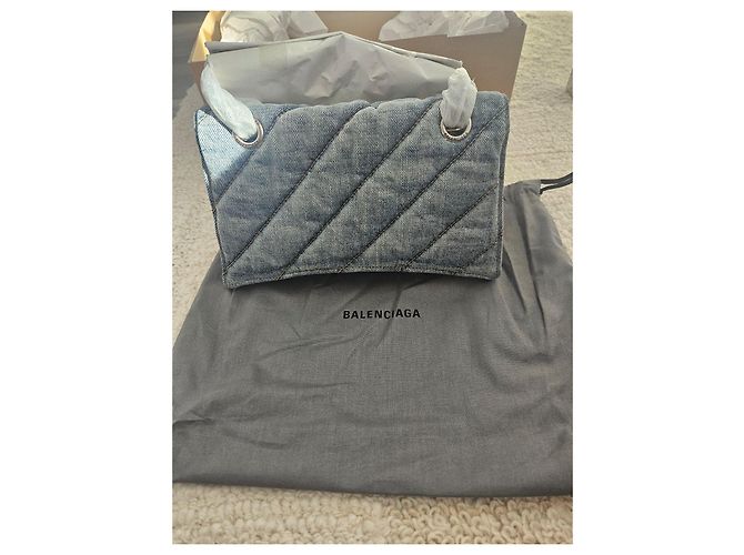 Borsa a tracolla in denim Balenciaga Blu - vista 5
