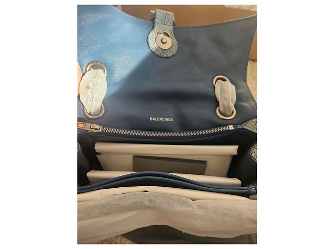 Borsa a tracolla in denim Balenciaga Blu - vista 6