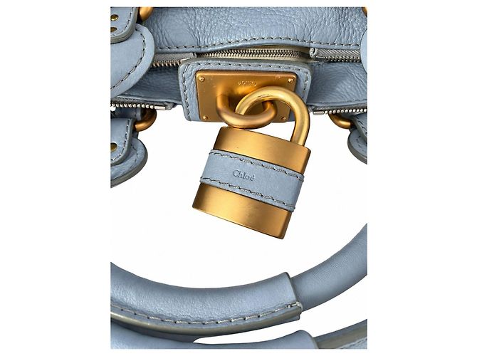 Chloé Chloe Paddington Y2K in pelle azzurra GHW Blu - vista 12