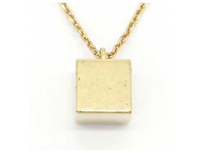 Céline Celine Triomphe Cube Necklace Golden - view 2