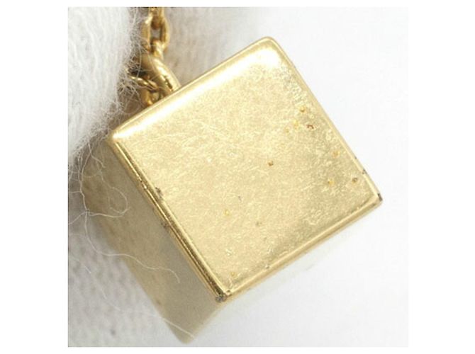 Céline Celine Triomphe Cube Necklace Golden - view 5
