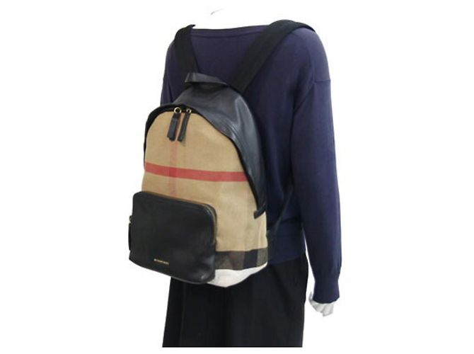 Zaino Burberry da uomo Nero Marrone chiaro - vista 10