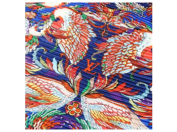 Pañuelo de seda azul Louis Vuitton - vista 5