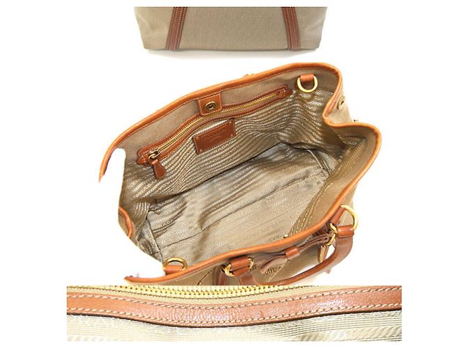 Borsa Prada BN1671 in Beige e Brown Marrone - vista 2