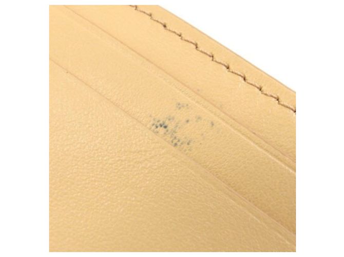 Cartera tri-fold de piel beige Bottega Veneta - vista 7