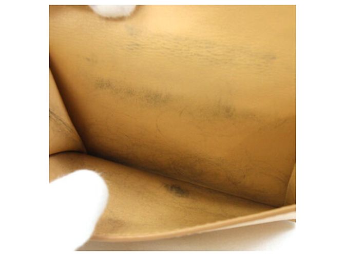 Cartera tri-fold de piel beige Bottega Veneta - vista 9