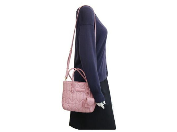 Bolsa Tiracolo Miu Miu em Couro Rosa - vista 10