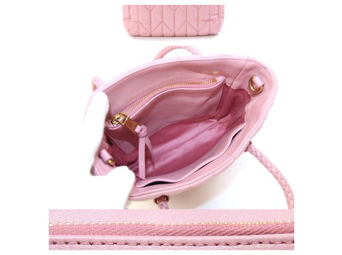 Bolsa Tiracolo Miu Miu em Couro Rosa - vista 2