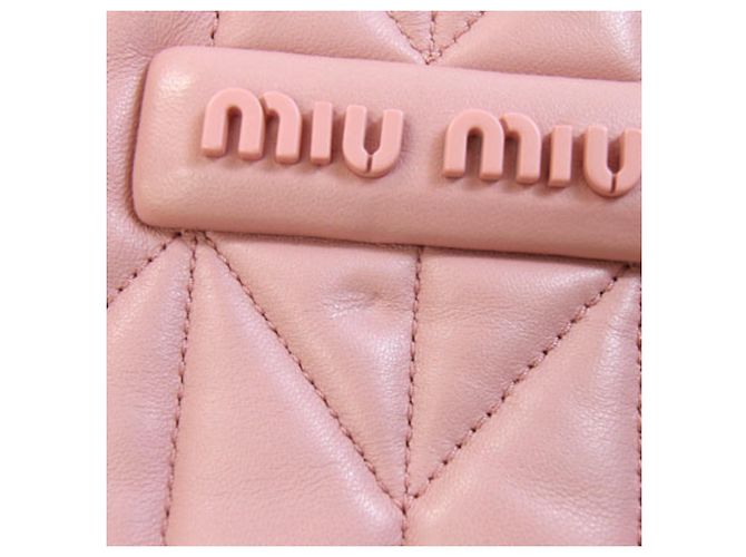 Bolsa Tiracolo Miu Miu em Couro Rosa - vista 4