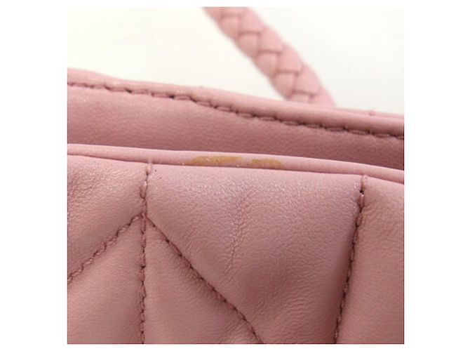 Bolsa Tiracolo Miu Miu em Couro Rosa - vista 7