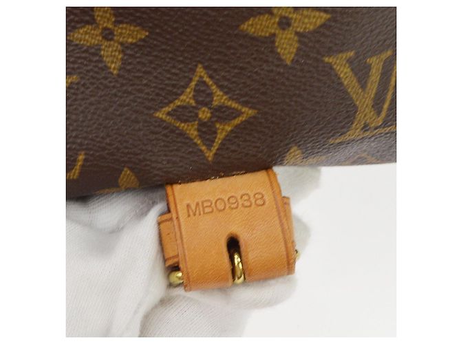 Louis Vuitton Saumur Monogram Canvas 35 Castaño - vista 5