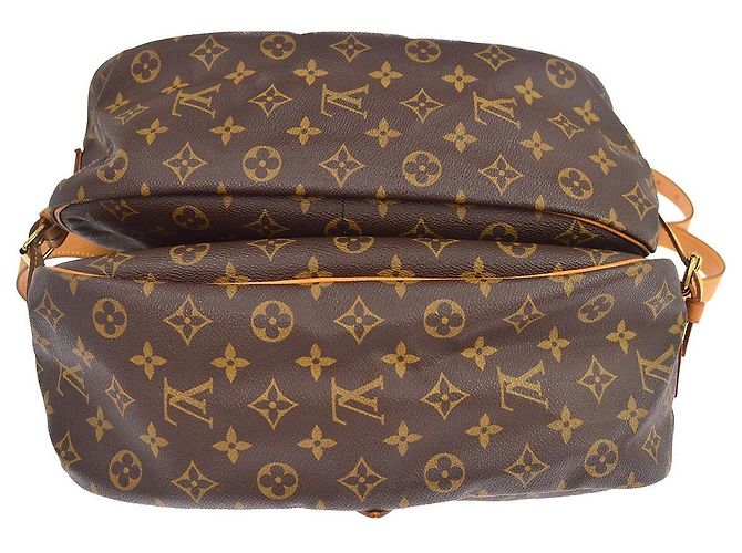 Louis Vuitton Saumur Monogram Canvas 35 Castaño - vista 6