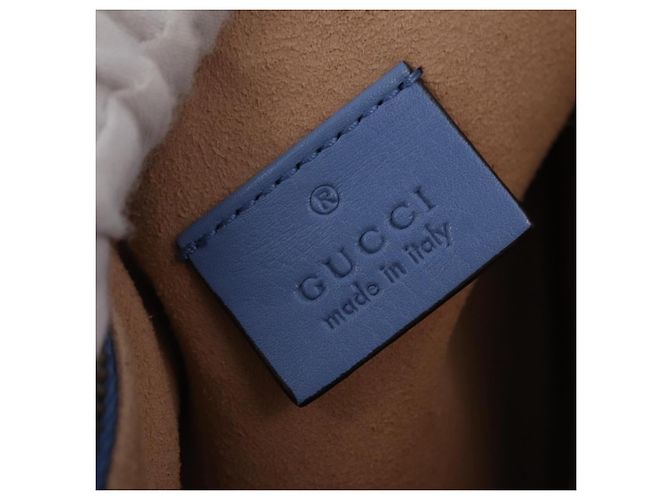 Gucci GG Marmont Double Matelasse Leather Small Blau - Ansicht 6