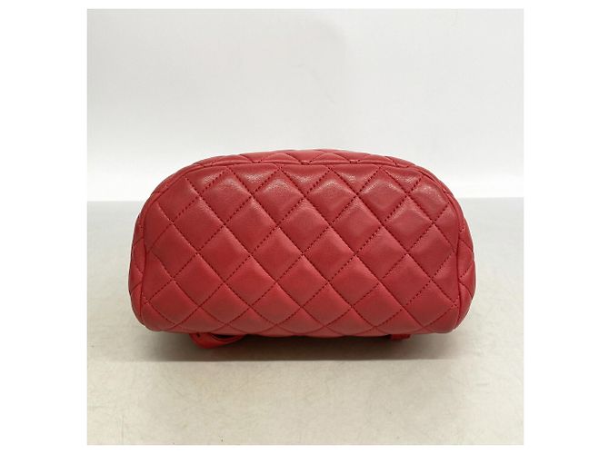 Chanel Matelassé Lambskin Backpack Red - view 3