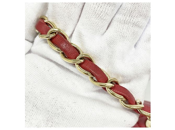 Chanel Matelassé Lambskin Backpack Red - view 9