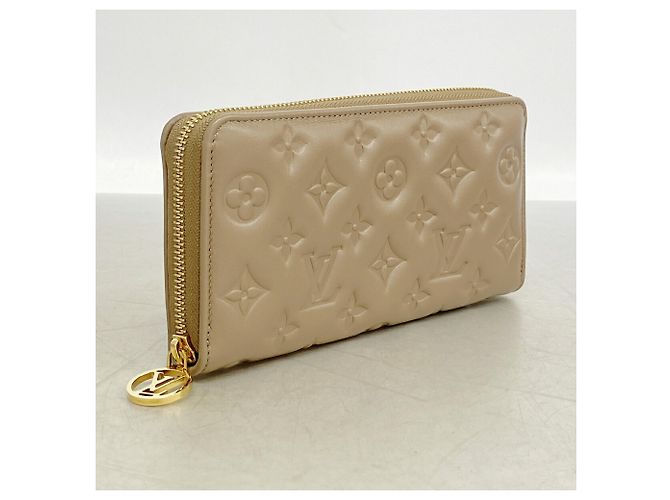 Carteira Zippy Louis Vuitton Monogram Embossed Taupe - vista 2