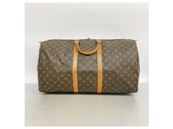 Borsa Louis Vuitton Boston Monogram Keepall 55 Marrone - vista 11