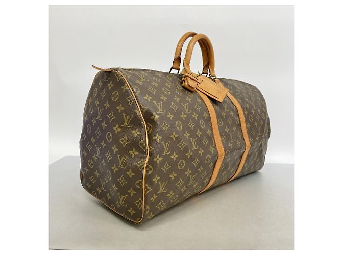 Borsa Louis Vuitton Boston Monogram Keepall 55 Marrone - vista 2