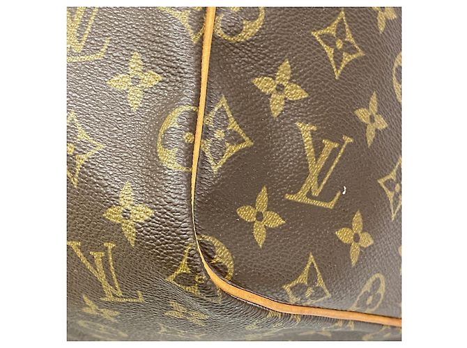 Borsa Louis Vuitton Boston Monogram Keepall 55 Marrone - vista 6