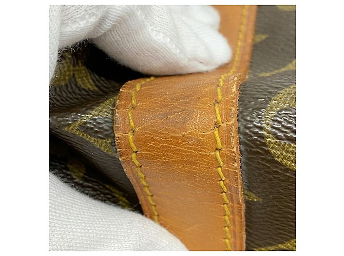 Borsa Louis Vuitton Boston Monogram Keepall 55 Marrone - vista 7