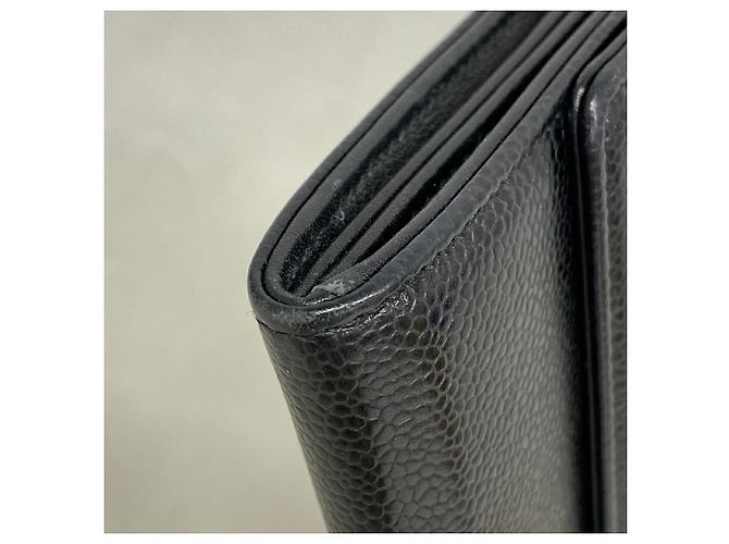 Cartera larga de Chanel en piel de becerro granulada negra Negro - vista 5