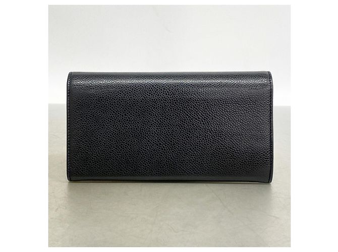 Cartera larga de Chanel en piel de becerro granulada negra Negro - vista 7
