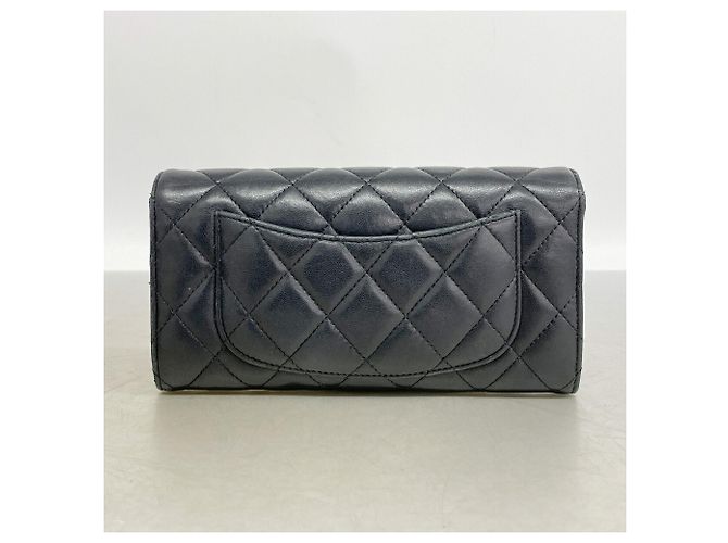 Chanel Matelassé Lambskin Long Wallet Black - view 8