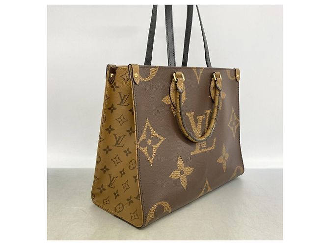 Borsa Tote Louis Vuitton Monogram Giant Reverse OnTheGo MM Marrone - vista 2
