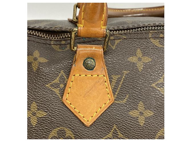 Bolso Louis Vuitton Monogram Speedy 35 Castaño - vista 11