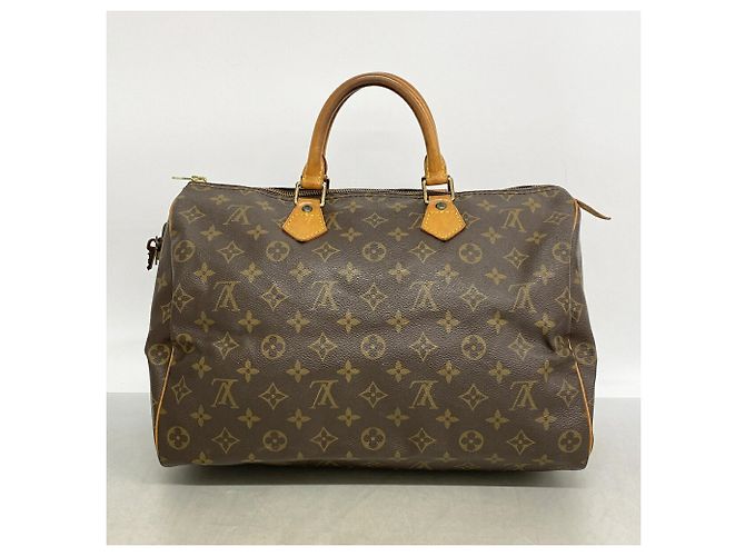 Bolso Louis Vuitton Monogram Speedy 35 Castaño - vista 12