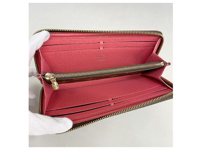 Louis Vuitton Monogram Portefeuille Clemence Long Wallet Marrom Rosa - vista 3
