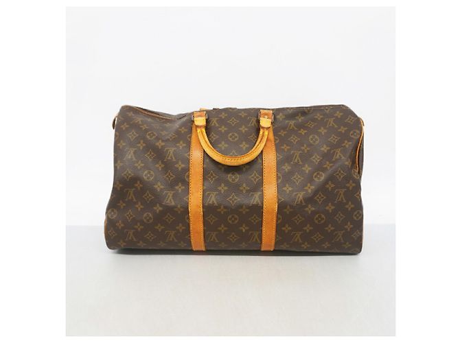 Louis Vuitton Boston Monogram Keepall 50 Castaño - vista 14