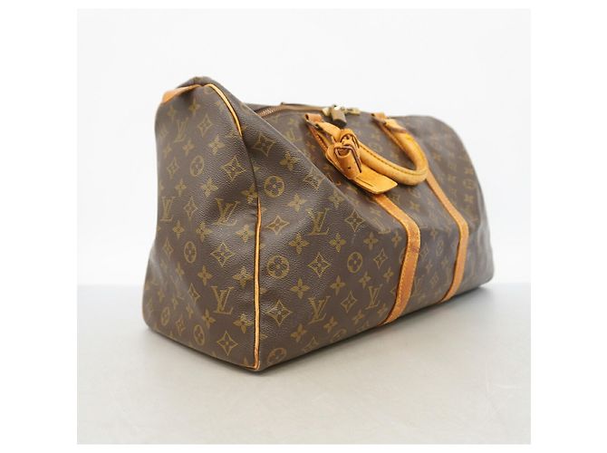 Louis Vuitton Boston Monogram Keepall 50 Castaño - vista 2