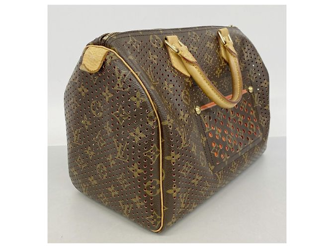Sac à main Louis Vuitton Monogram Perfo Speedy 30 Orange - vue 2