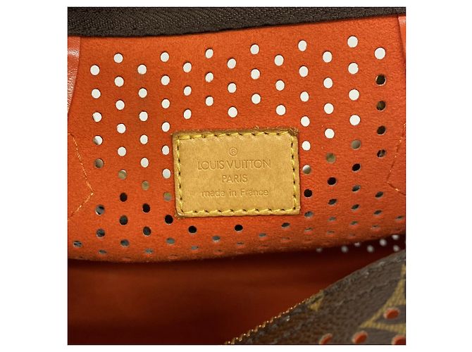 Sac à main Louis Vuitton Monogram Perfo Speedy 30 Orange - vue 5